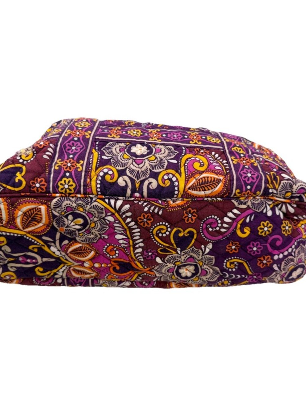 Vera Bradley Weekender Travel Bag Safari Sunset Burgundy Purple W/Handles EUC - Picture 10 of 16